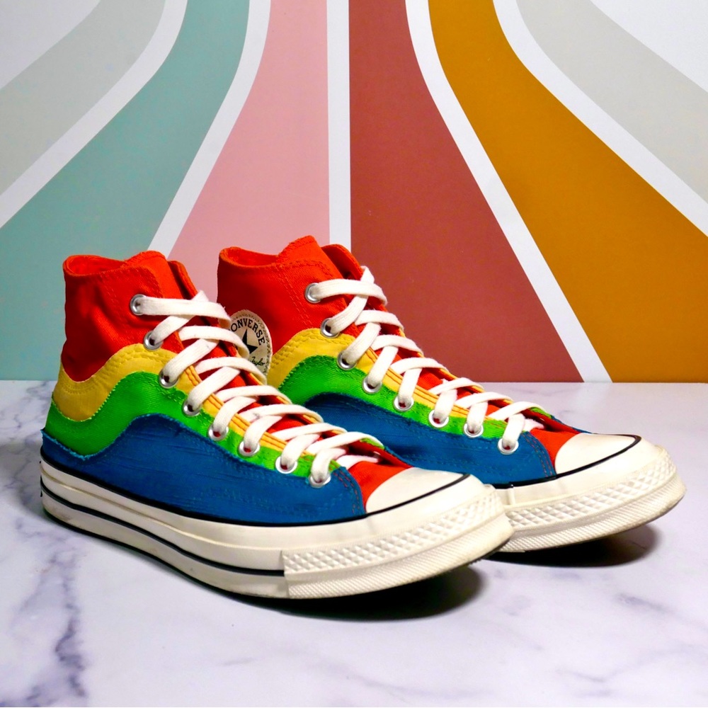 Converse High Top Retro Ole Reliable Patterned Shoes - Women’s 9.5, Men’s 7.5